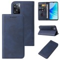 For OPPO A57 4G Magnetic Closure Leather Phone Case(Blue)