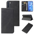 For OPPO F15 Magnetic Closure Leather Phone Case(Black)