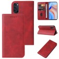 For OPPO Reno4 Pro 5G Magnetic Closure Leather Phone Case(Red)