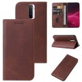For Realme X2 Pro Magnetic Closure Leather Phone Case(Brown)