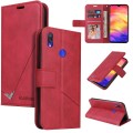 For Samsung Galaxy A10s GQUTROBE Right Angle Leather Phone Case(Red)