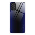 For Samsung Galaxy A53 5G Texture Gradient Glass TPU Phone Case(Dark Blue)