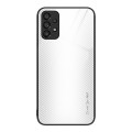 For Samsung Galaxy A53 5G Texture Gradient Glass TPU Phone Case(White)
