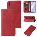 For Xiaomi Redmi 9A Sport Magnetic Closure Leather Phone Case(Red)