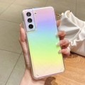 For Samsung Galaxy S21+ 5G Color Plating Acrylic + TPU Phone Case(Rainbow)