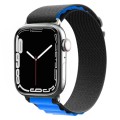 Nylon Watch Band For Apple Watch Series 8&7 45mm / SE 2&6&SE&5&4 44mm / 3&2&1 42mm (Black Blue)