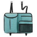 Car Seat Back Hanging Bag Sheepskin Leather Storage Bag With Hook(Blue)