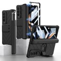For Samsung Galaxy Z Fold4 GKK Integrated Magnetic Armor Flip Phone Case With Pen Box(Black)