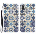 For Samsung Galaxy A11 Colored Drawing Leather Phone Case(Vintage Totem)