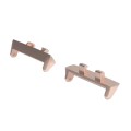 For OPPO Watch3 42mm 1 Pair 20mm Metal Watch Band Connector(Rose Gold)
