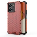 For vivo Y35 4G / Y22S 4G Global Honeycomb Phone Case(Red)