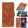 For Samsung Galaxy A04 4G KHAZNEH Retro Texture PU + TPU Horizontal Flip Leather Case(Brown)