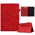 For Amazon Kindle Fire HD 8 2022 / 2020 Embossed Smile Flip Tablet Leather Case(Red)