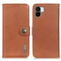 For Xiaomi Redmi A1 KHAZNEH Cowhide Texture Leather Phone Case(Brown)