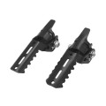 For BMW R1250GS R1200 GS ADV Motorcycle 22-25mm Front Folding Foot Pegs Footrests Clamps(Black)