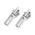 For BMW R1250GS R1200 GS ADV Motorcycle 22-25mm Front Folding Foot Pegs Footrests Clamps(Silver)