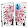 For Realme GT2 / GT Neo2 / GT Neo 3T 3D Painting Pattern TPU + PU Phone Case(Cat Under The Tree)