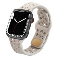 English Letters Silicone Watch Band For Apple Watch Series 9&8&7 41mm / SE 3&SE 2&6&SE&5&4 40mm / 3&