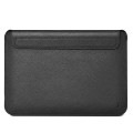 For 13.3 inch Macbook Air Laptop WIWU Ultra-thin Genuine Leather Laptop Sleeve(Black)