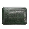 For 13.3 inch Laptop WIWU Ultra-thin Crocodile Texture Genuine Leather Laptop Sleeve(Olive Green)