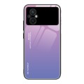 For Xiaomi Poco M5 4G Global Gradient Color Glass Phone Case(Pink Purple)