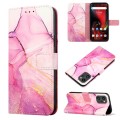 For UMIDIGI F3 4G/F3 5G/F3 SE/F3S PT003 Marble Pattern Flip Leather Phone Case(Pink Purple Gold LS00
