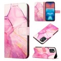 For UMIDIGI G1 PT003 Marble Pattern Flip Leather Phone Case(Pink Purple Gold LS001)