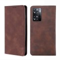 For OnePlus Nord N20 SE 4G Skin Feel Magnetic Flip Leather Phone Case(Dark Brown)