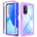 For Huawei Nova 9 SE Starry Sky Solid Color Shockproof TPU Clear PC Phone Case(Purple)