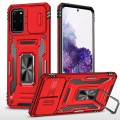 For Samsung Galaxy S20+ Armor PC + TPU Camera Shield Phone Case(Red)