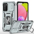 For Samsung Galaxy A03s Armor PC + TPU Camera Shield Phone Case(Grey)