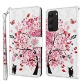 For Samsung Galaxy S23+ 5G 3D Painting Pattern TPU + PU Phone Case(Cat Under The Tree)