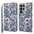 For Samsung Galaxy S23 ultra 5G 3D Painting Pattern TPU + PU Phone Case(Swirl Pattern)