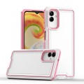 For Samsung Galaxy A04 / A13 5G Armour Two-color TPU + PC Phone Case(White+Pink)