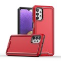 For Samsung Galaxy A32 5G Armour Two-color TPU + PC Phone Case(Red+Black)