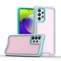 For Samsung Galaxy A52 4G&5G / A52S Armour Two-color TPU + PC Phone Case(Pink+Blue)