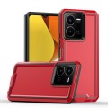 For vivo Y35 4G / Y22s Armour Two-color TPU + PC Phone Case(Red+Black)