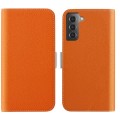 For Samsung Galaxy S23 5G Candy Color Litchi Texture Leather Phone Case(Orange)