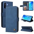 For Huawei nova Y70 / Y70 Plus / Enjoy 50 Skin Feel Life Tree Metal Button Leather Phone Case(Blue)