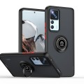 For Xiaomi 12T/12T Pro/Redmi K50 Ultra Q Shadow 1 Series TPU + PC Phone Case with Ring Holder(Black+