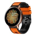 For Samsung Galaxy Watch 5 Pro 45mm Plain Weave Two-color Silicone Watch Band(Orange Black)