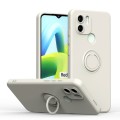 For Xiaomi Redmi A1 Ring Kickstand TPU Silicone Phone Case(Antique White)