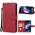 For Motorola Moto X40 Leather Phone Case(Red)