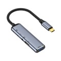Y003 5 in 1 USB-C/Type-C to USB3.1+USB2.0+Dual USB-C/Type-C+3.5mm Audio Interface Multifunctional Ad
