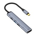 Y004 6 in 1 USB-C/Type-C to HDMI+USB 3.1+Dual USB 2.0+Dual USB-C/Type-C Interface Multifunctional Ad