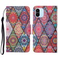 For Xiaomi Redmi A1 Colored Drawing Pattern Leather Phone Case(Diamond Totem)