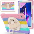 For Lenovo Tab M10 10.1 3rd Gen Silicone + PC Protective Tablet Case(Colorful Pink)