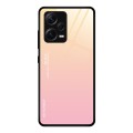 For Xiaomi Redmi Note 12 Pro+ China Gradient Color Glass Phone Case(Yellow Pink)