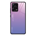 For Xiaomi Redmi Note 12 Pro+ China Gradient Color Glass Phone Case(Pink Purple)