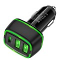 ACC-178 30W Dual USB+USB-C/Type-C Fast Charge Car Charger(Black)